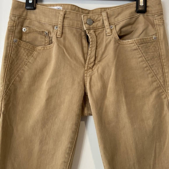 Gap 1969 Womens Jeans 26 Cropped Tan Always Skinny Zippered Ankle 5 Pockets - Picture 2 of 9